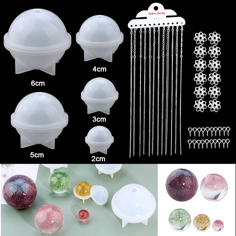 16 Stile Epoxid-Gussformen-Set, Silikon-UV-Gusswerkzeuge, Kits, Harzgussformen für die Schmuckherstellung, DIY-Ohrring-Ergebnisse