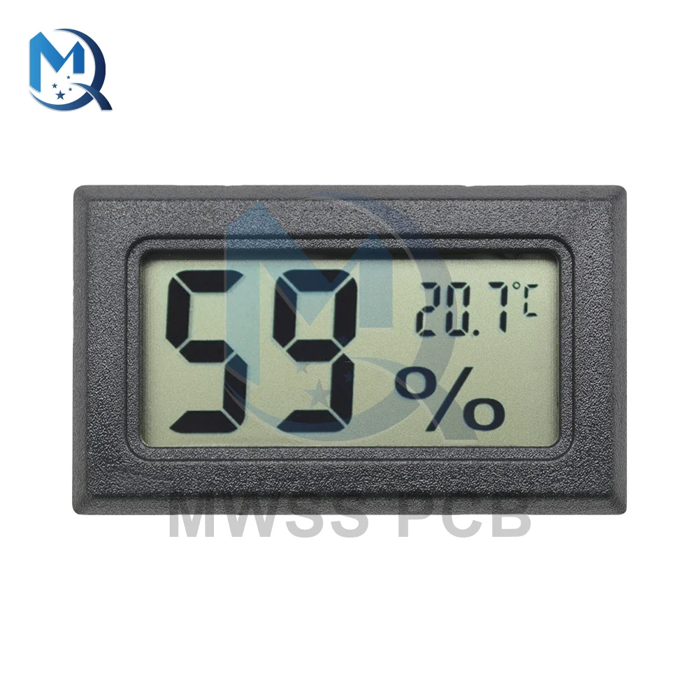 

Mini LCD Digital Display Thermometer Hygrometer Black Temperature Sensor Humidity Module Indoor Convenient Meter Instrument