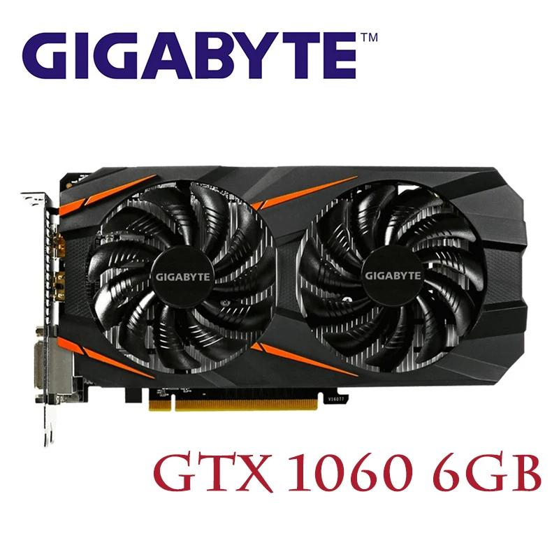 GIGABYTE GTX1060 6GB Video Card  GPU Map For nVIDIA Geforce Original GTX1060 6GB 192Bit Graphics Cards HDMI PCI-E X16 Cards Used