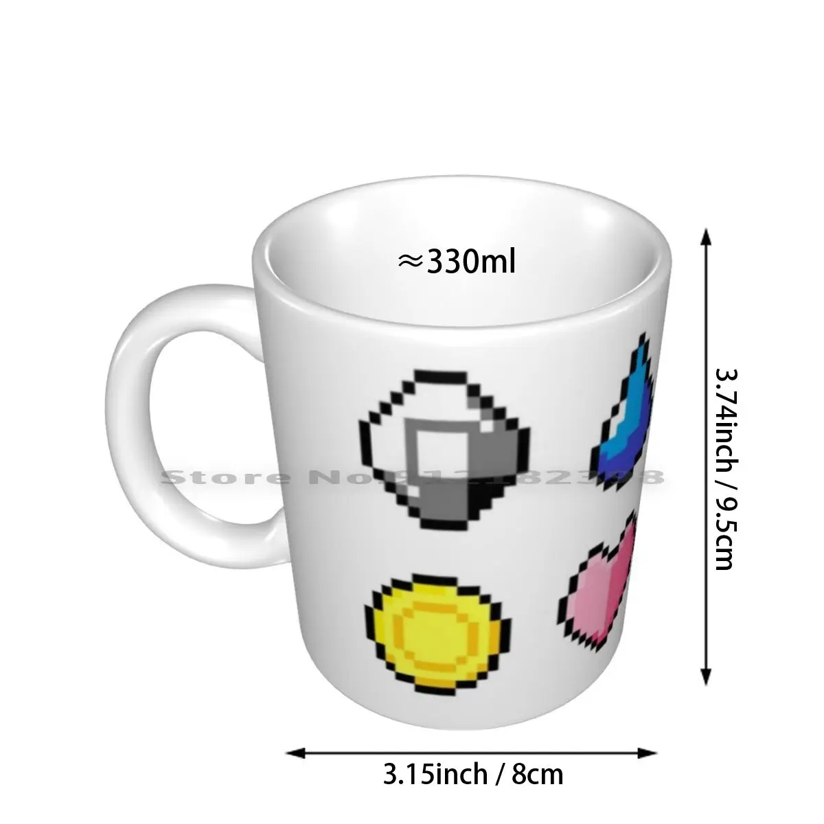 Indigo League Badges Ceramic Mugs Coffee Cups Milk Tea Mug Ruby Sapphire Retro Pixel Gaming Pop Culture Starter First Gen First