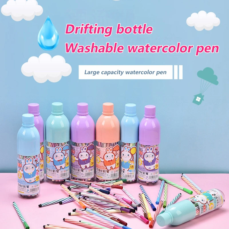 Children's Painting 36/24/18/non-toxic Washable Watercolor Pen Marker Painting Children's Art Supplies School Office Supplies