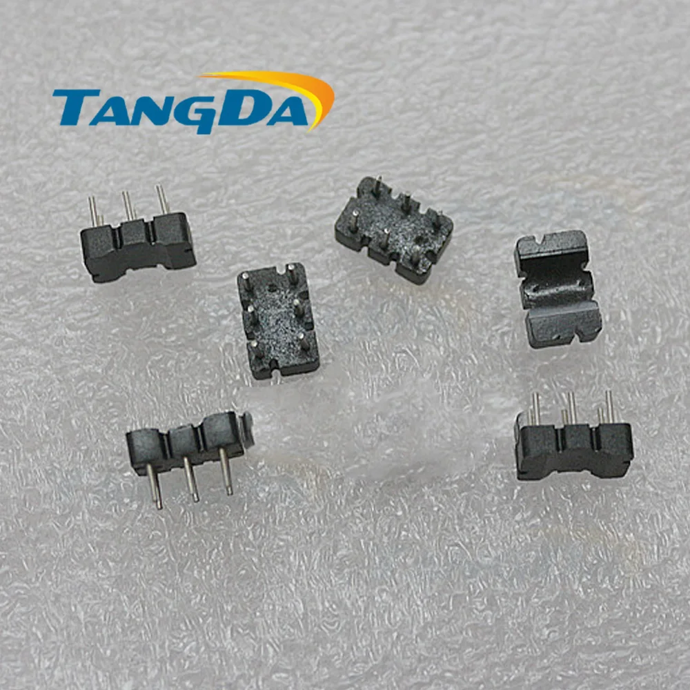 Tangda bobbin base holder 7*11 3+3pin 6p transformer common mode choke ferrite bead Inductor phenolic ferrite cores skeleton