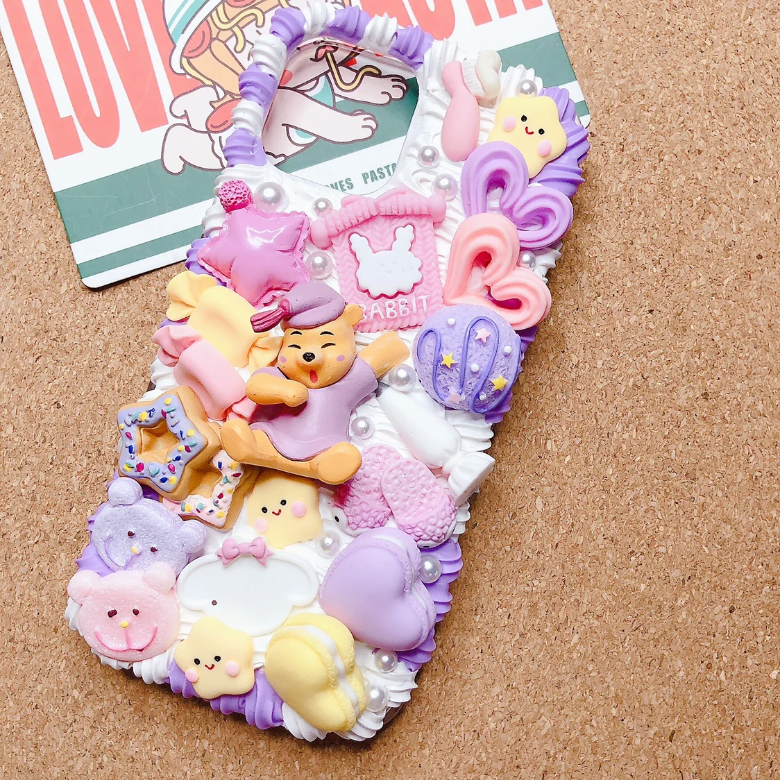 

Handmade For Samsung galaxy s21 ultra 5G case Cartoon Customized s20 FE phone Cover s8/s9/s10/s20 plus DIY cream shell girl gift