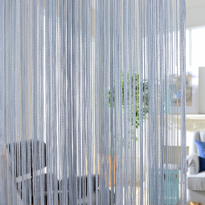 100x200cm String Curtains for Living Room Tassel Strings Window Curtain Home Interior Door Line Solid Divider for Room Wedding