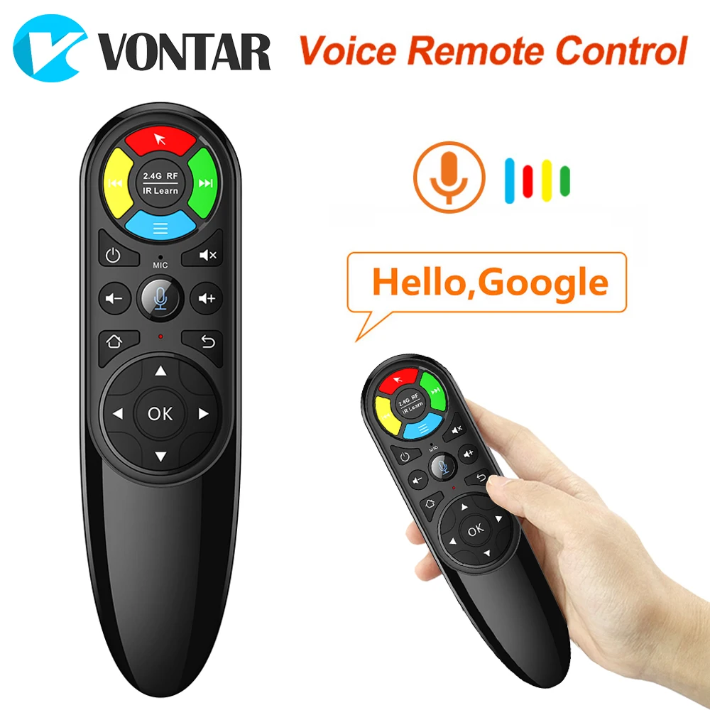 Q6 Pro Voice Remote Control 2.4G Wireless Air Mouse with Gyroscope color Backlit IR Learning for Android TV Box tx9s x1 x3 pro