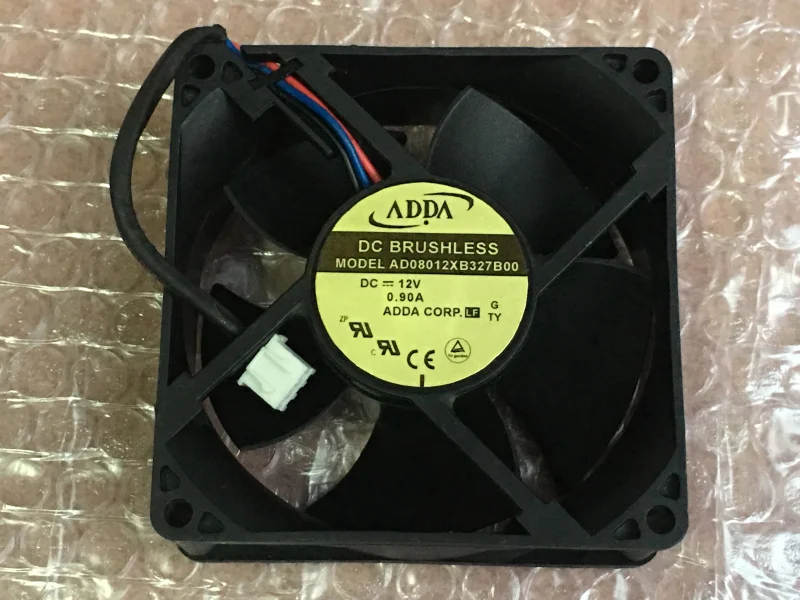 ADDA AD08012XB327B00 DC 12V 0.90A 80x80x32mm 3-Wire Server Cooling Fan