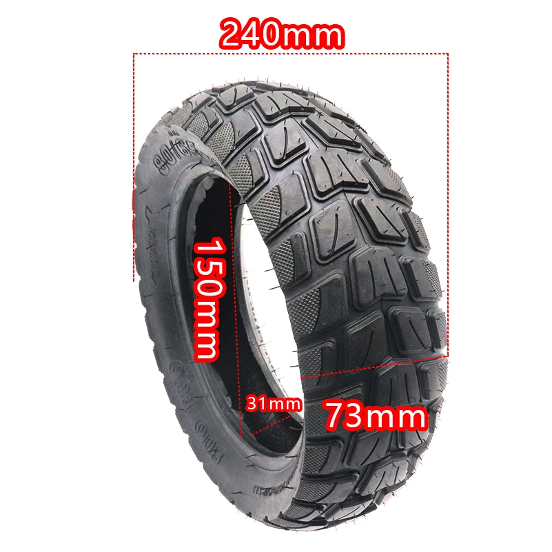 10x3 InchSUOTUO  Electric Scooter Tubeless Vacuum Tire 80/65-6   Off-road Tyre 10 Inch Widening and Thickening