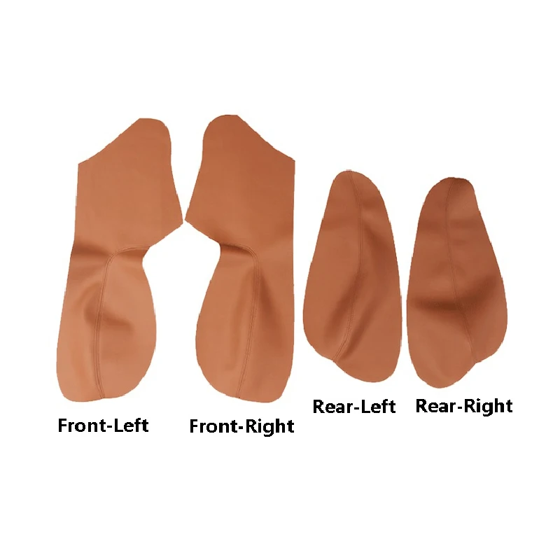 4PCS Microfibre Leather Interior Door Panel Armrest Cover For Peugeot 206 Citroen C2