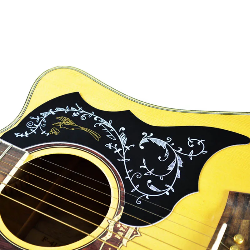 

Ohello Guitar Flower Bird Guards Acoustic Guitar Pickguard Self-adhesive Celluloid Fit for 40" 41 Inch Size Folk Guitar Guards