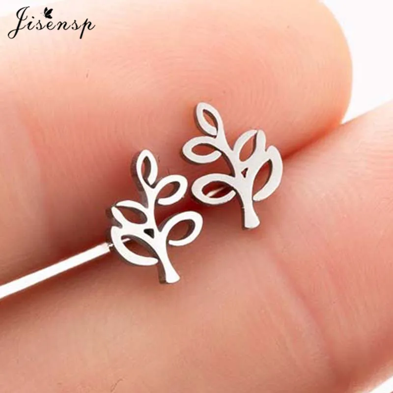 Women's Tiny Music Note Stainless Steel Stud Earrings