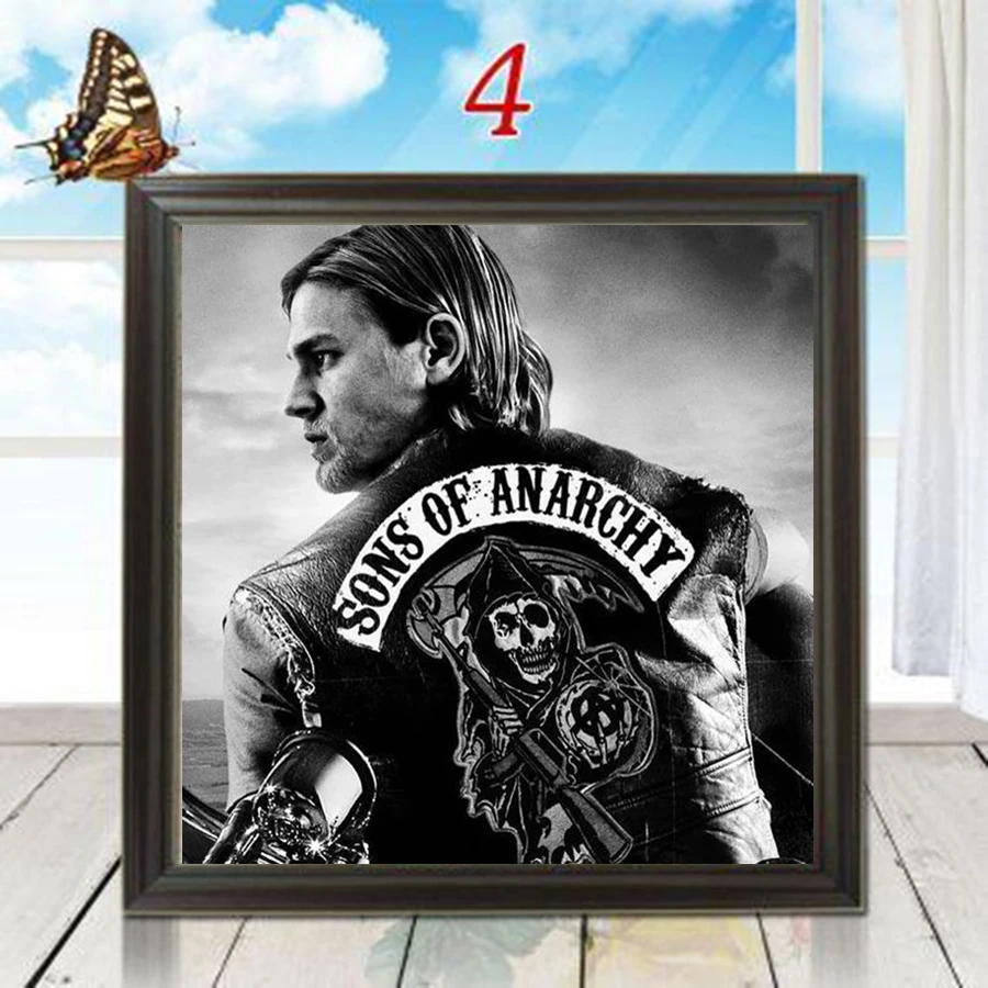 

DIY Full Square 5D Diamond Painting Embroidery Son Anarchy Portrait Diamond Painting Cross Stitch Diamond Almaznaya Home Decor