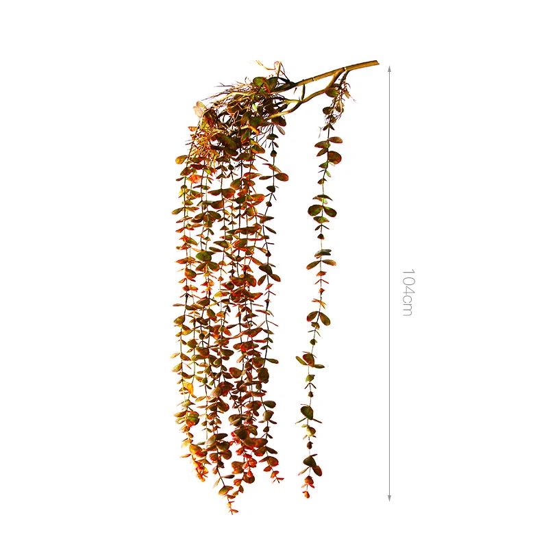 104cm Fake Eucalyptus Rattan Artificial Plants Vine Plastic Tree Branch Wall Hanging Leafs For Home Garden Outdoor Wedding Decor