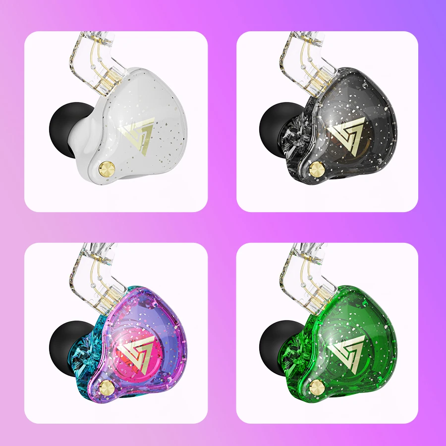 QKZ AK6 برو انفصال السلكية سماعة رأس بمايكروفون النحاس سائق HiFi سماعة موسيقي الصوت عودة سماعات الأذن ألعاب