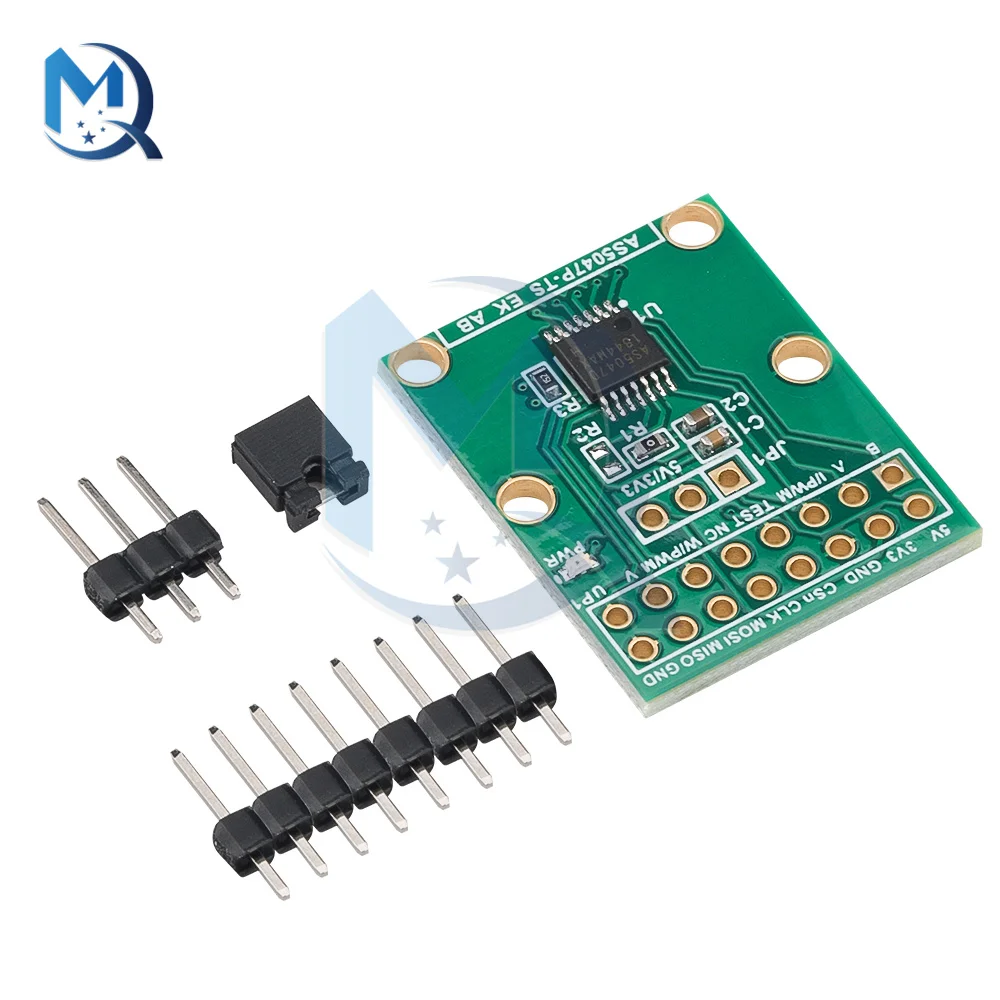 Imagem -04 - Mini Encoder As5047d As5047p Placa Magnética Adaptador de Encoder Spi Abi Porta Modulação de Largura de Pulso para Kit Diy 3.3v 5v