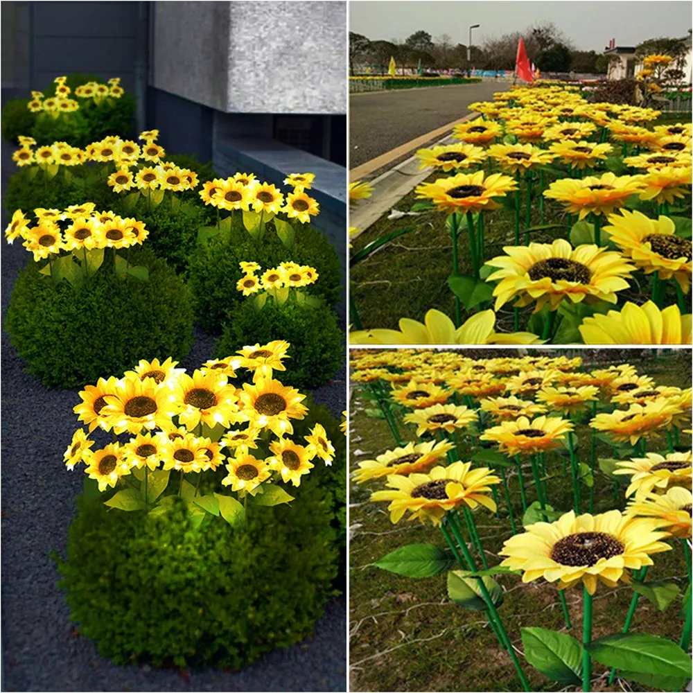 

Solar Powered Sunflower Garden Light 66CM Long Waterproof Outdoor USE Landscape Lawn Path Lighting Decoration Supplies