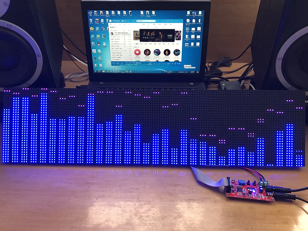 Nieuwe P5 P2.5 Professionele Full-Color Rgbvoicecontrolremotecontrol Muziek Spectrum Display Ktv Ritme Licht 160 Degreemodewithshell