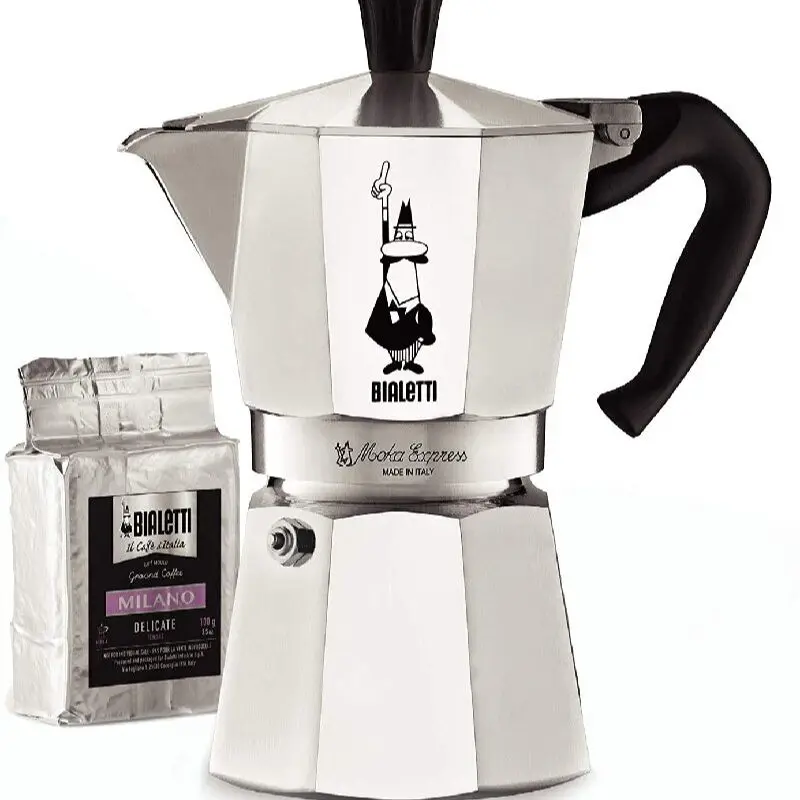 BIALETTI Express Moka Pot 1-2-3-4-6 Cup Coffee Maker, Original Bialetti Espresso Maker Kitchen Drip Stove Gas Brew