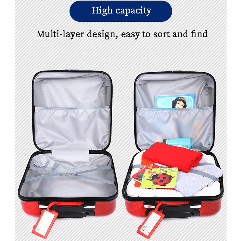 Valise à roulettes universelle pour enfants, valise de dessin animé pour garçon, légère et encombrante, 18 po, 600 po, 20 po