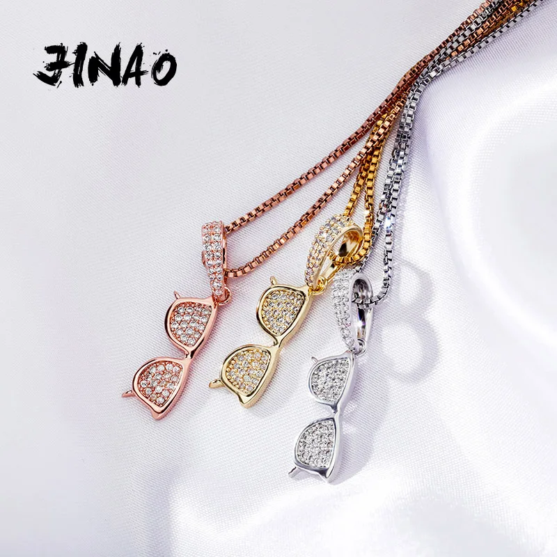 JINAO 2020 New 925 Sterling Silver Ice Zirconium Graphite Mirror Pendant Women Fashion Hip Hop Jewelry