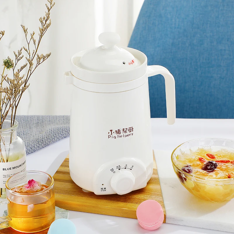 110V/220V Electric Health Pot Kettle Marmite Stewpan Portable Slow Cooker Water Flower Tea Soup Ceramic Stew Cup Food Processor