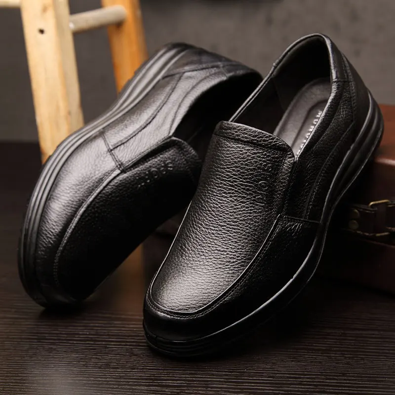 NPEZKGC Genuine leather men casual shoes,handmade fashion comfortable breathable men shoes comfortable casual shoes