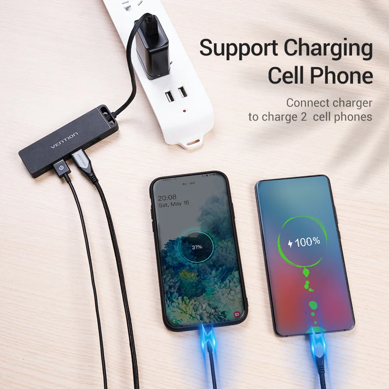 Vention USB C HUB 4 Ports USB Type C to USB 3.0 Multi HUB Splitter for Xiaomi MacBook Pro Air Computer Accessories Type C HUB