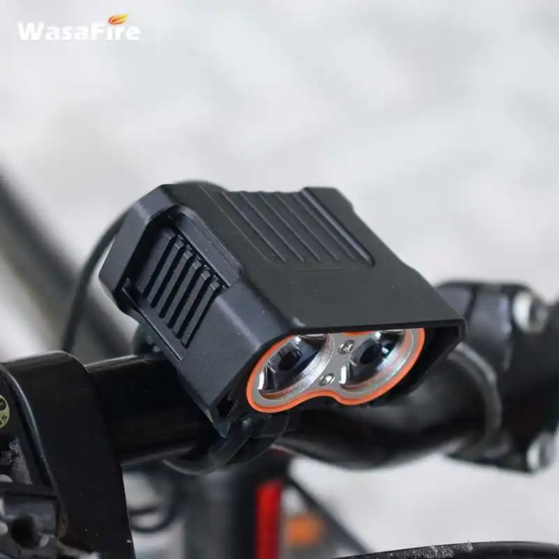 WasaFire 2* XM-L2 LED Bike Light 1800lm Super Bright Bicycle Headlight Lamps Waterproof Night Riding MTB Road Bike Flashlight