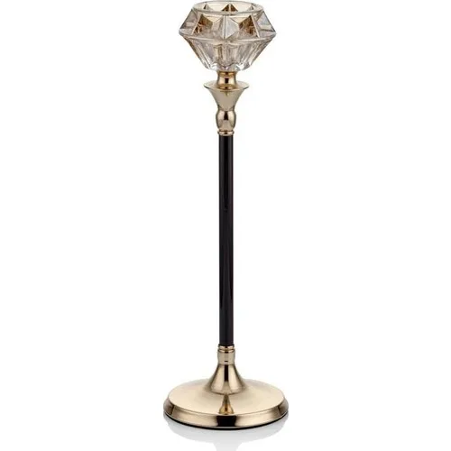 Lamedore Gold Black Long Bodied Candle holder