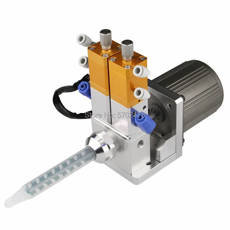 Motor stirring electric screw double liquid valve dynamic dispensing valve