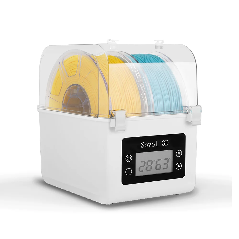 Sovol 2 rollen filament dehydrator spoelhouder filamenten droge doos voor 1,75 mm, 2,85 mm ABS PLA PETG TPU FDM materiaal 3D-printer - afbeelding 2