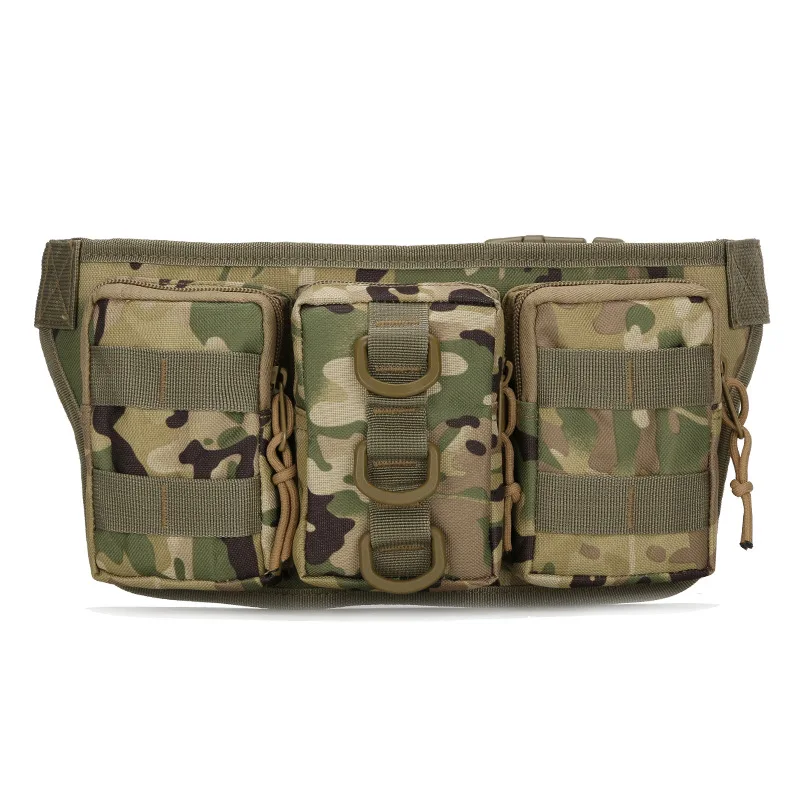 2021 New Outdoor Training Camouflage Waist Bag Triple Small Waist Bag Tactics Small Waterproof Mountaineering Riding Bag