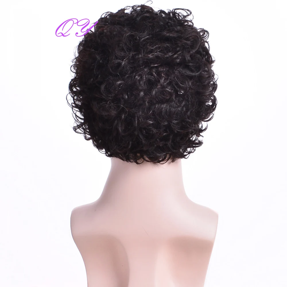 Cheveux courts bouclés synthétiques pour hommes, ultraviolets bruns, style tendance, taille réglable, respirant, 2023, #4