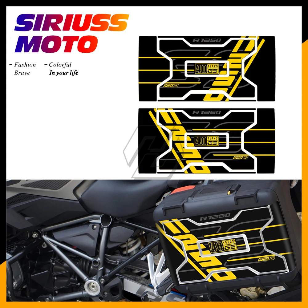 

Motorcycle Trunk Sticker Case for BMW Motorrad Vario Case 2004-2012 R1200GS R1250GS Box Decals 40 Yesr GS