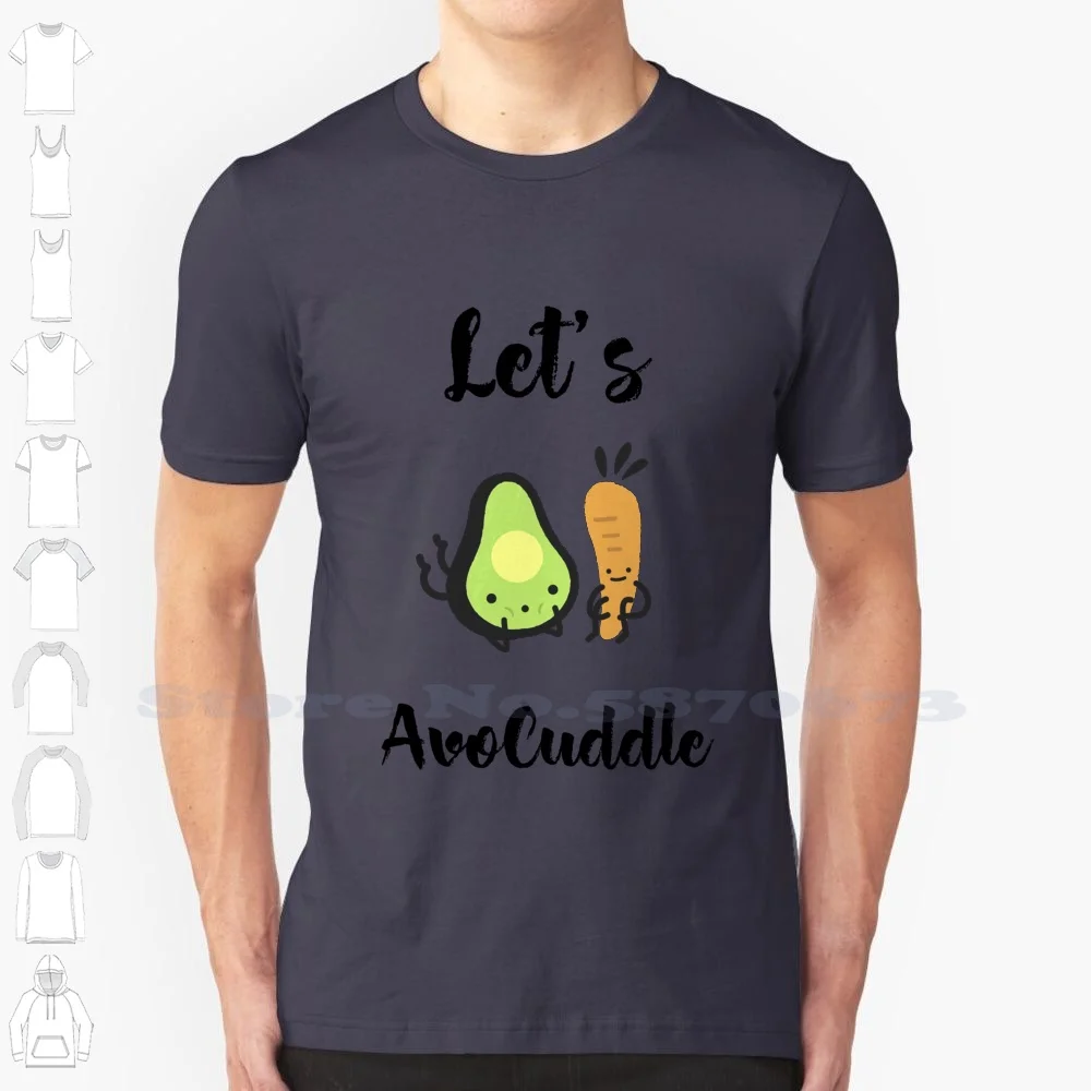 100% Pure Cotton T-Shirt Love Valentine Cuddle Couple Funny Avocado Carrot Happy Cool