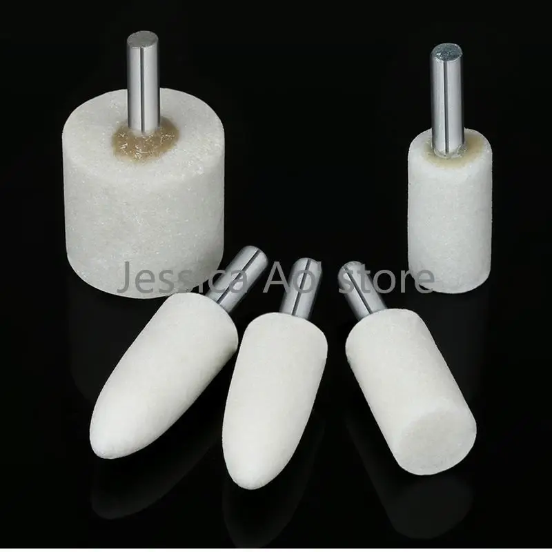 6 pezzi Set disco abrasivo pietra bianca corindone mola lucidatura metallo sbavatura trapano elettrico disco abrasivo pietra abrasiva