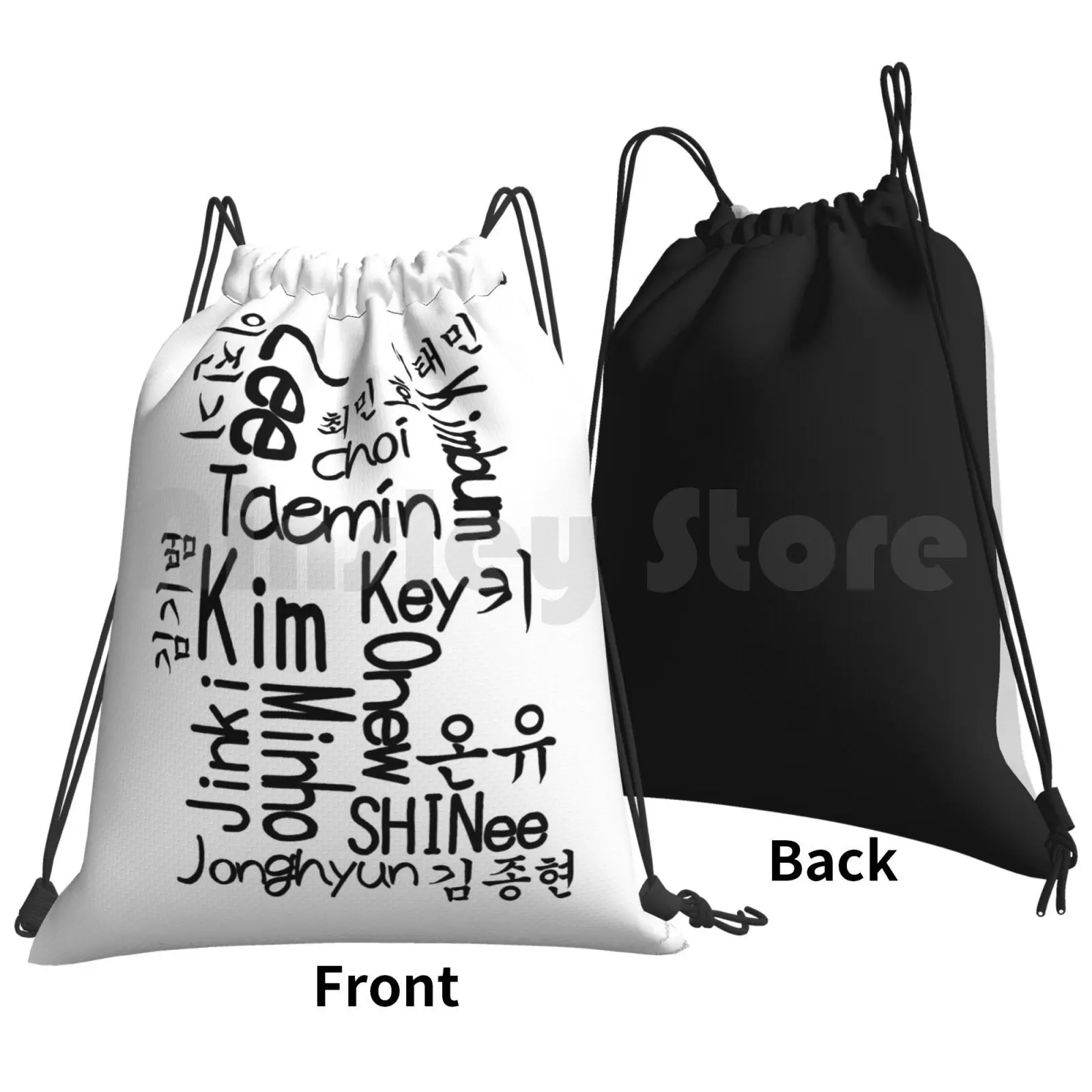 Shinee Forever Backpack Drawstring Bags Gym Bag Waterproof Shinee Onew Jonghyun Minho Taemin Key Kibum Kim Kpop Singing