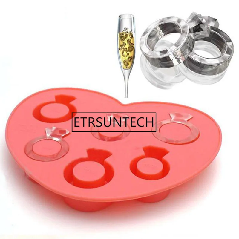 100pcs Diamond Ring Ice Mold Silicone Mold Cooking Tools Cookie Cutter Ice Molds Cream Mould Ice Cream Tools