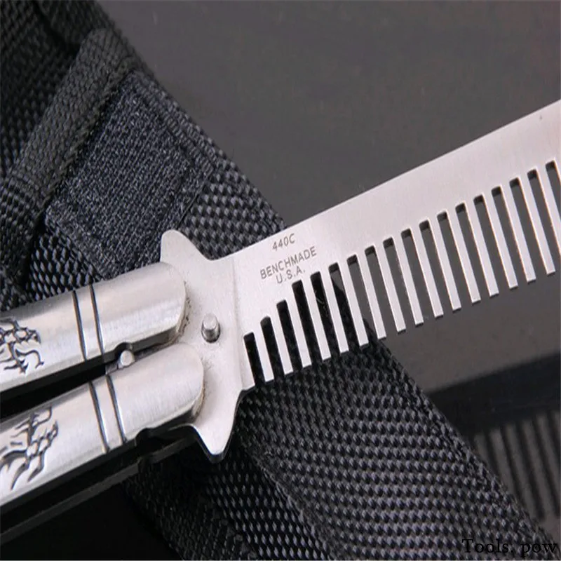 Butterfly Knife Butterfly Hair Comb Training Butterfly Knife Multi-tool Pocket Knife Folding Chinese Dragon Print