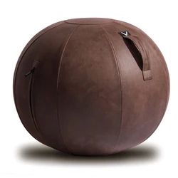 Luxury Yoga Balls Pilates Fitness Balance Ball Gym Pregnant Woman Delivery Exercise Midwifery Ball with Handle & Leather Cover