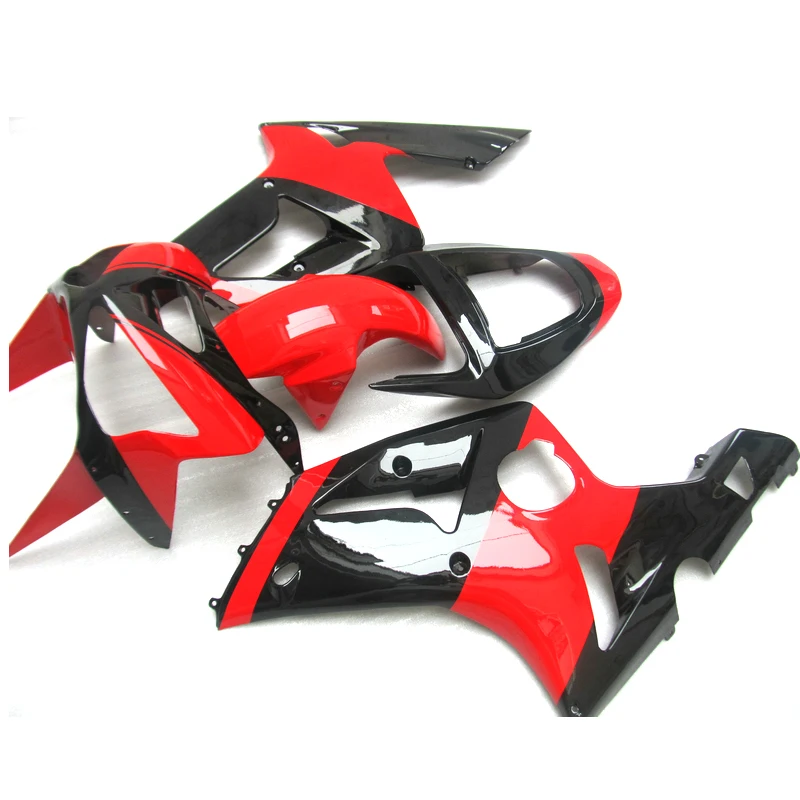 

Hot Sale Injection Molding Motorcycle parts for Kawasaki Ninja ZX6R fairing kit 2003 2004 red black fairing set zx6r 03 04 BN20