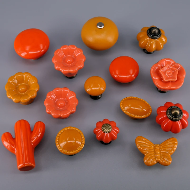 Ceramic Cabinet Hardware Knobs Drawer Dresser Handles for Wardrobe Cupboard Classic Kitchen Pulls Wardrobe Knobs