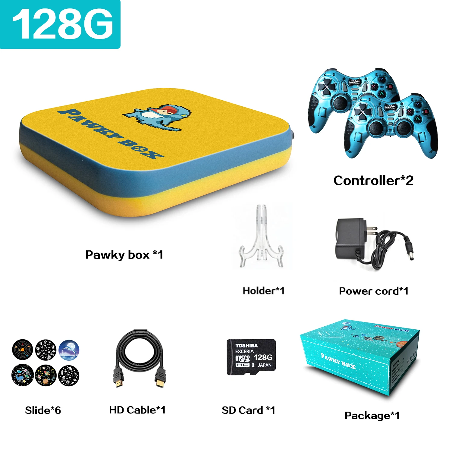 

Pawky Box Retro Game Console For PS1/SMS/N64/PSP 50000+ Super Console Box Video Games Player 4K Wifi TV Out Family Gaming Fun