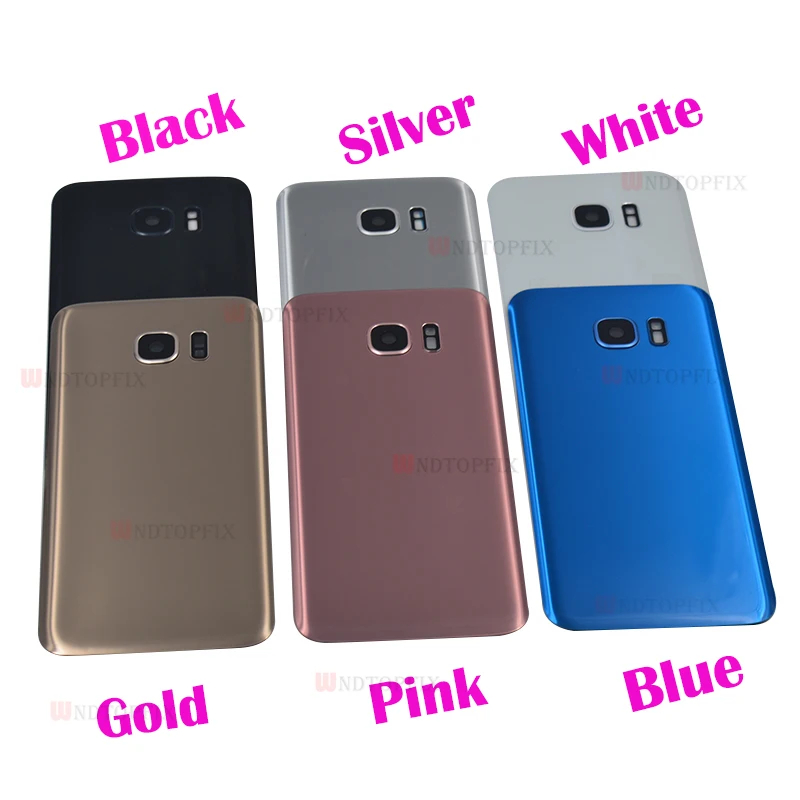 For Samsung S7 Edge Battery Cover For Samsung Galaxy S7 Edge G935 S7 G930 Back Door S7 G930F Battery Housing + Camera Lens Frame