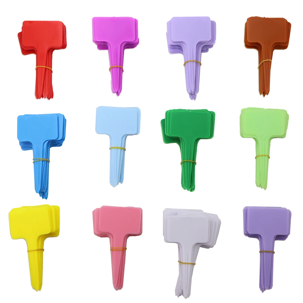 5x10CM Plant Labels T Waterproof Reusable Garden Nursery Signs for Seedling Flowers Potted Identification Stakes Tags Markers