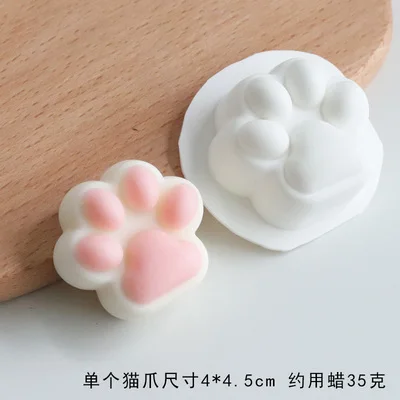 DIY cat dog paw shape Silicone Soap Mould Soap Molds for soap making supplies