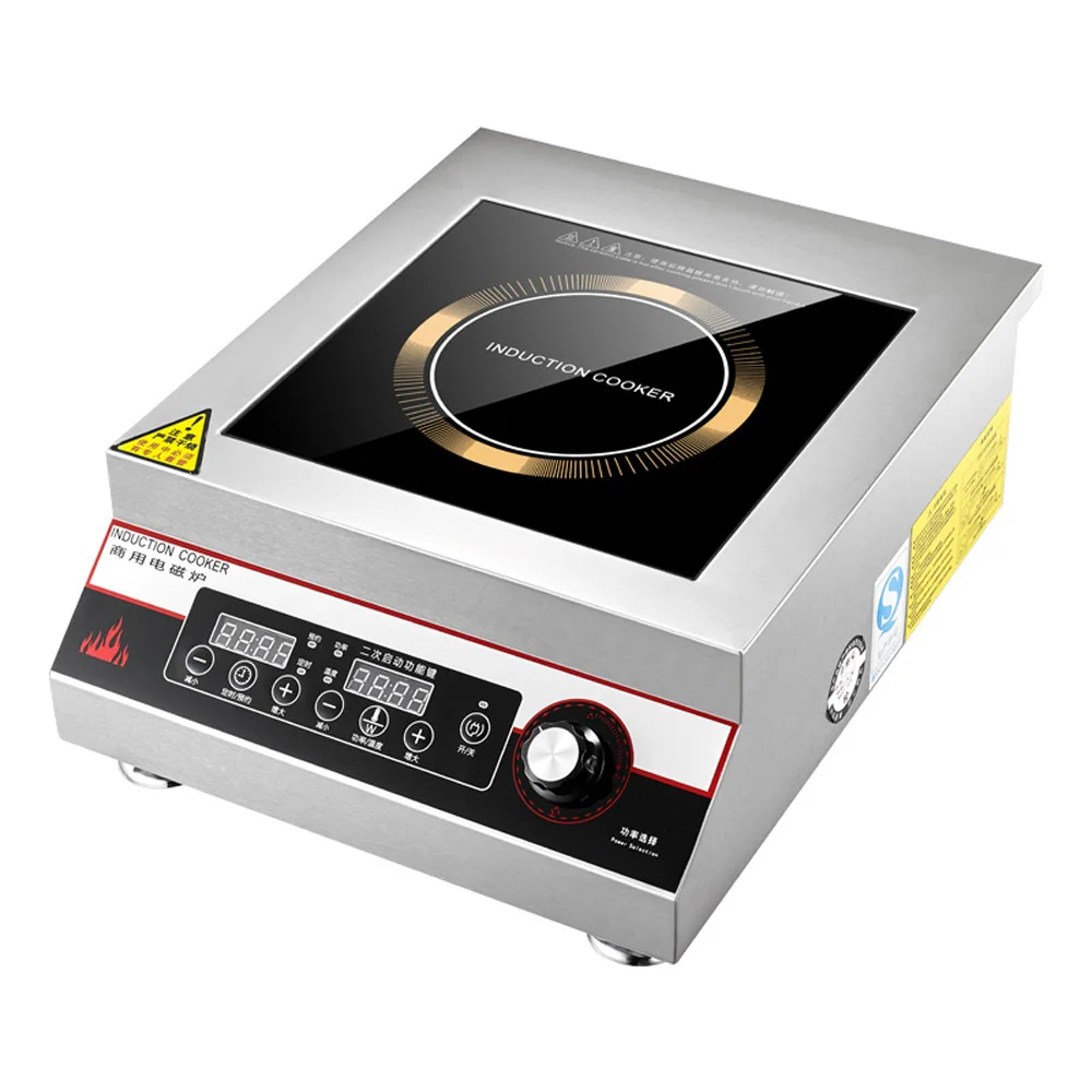 Commercial induction cooker 5000w flat high-power hotel canteen stainless steel electric frying stove for easy cooking