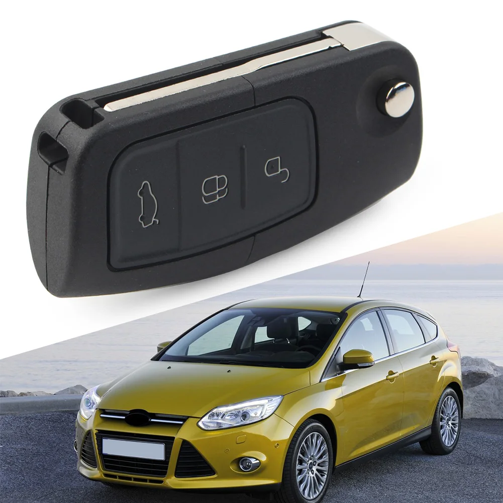 Télécommande de voiture pliable Flip Key Fob pour Ford Focus, coque Mondeo, remplacement du boîtier, Ecodehors Fi.C.