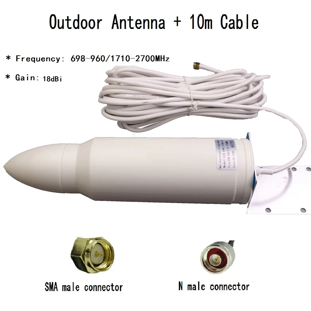 Omni Outdoor antenna for wifi router 850 900 1800 2100 2600 mobile signal amplifier 2G 3G 4G Repeater UMTS LTE signal booster