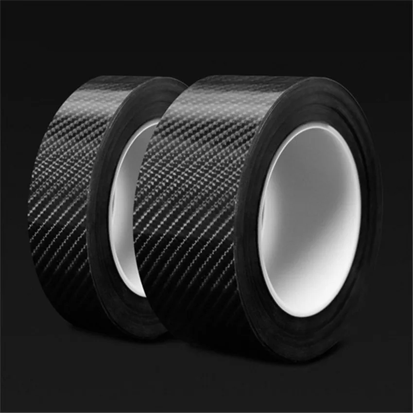 

3/5m Carbon Fiber Car Sticker Car Door Trunk Protective Strip Auto Door Threshold Side Anti Scratch Tape Waterproof Decal Film