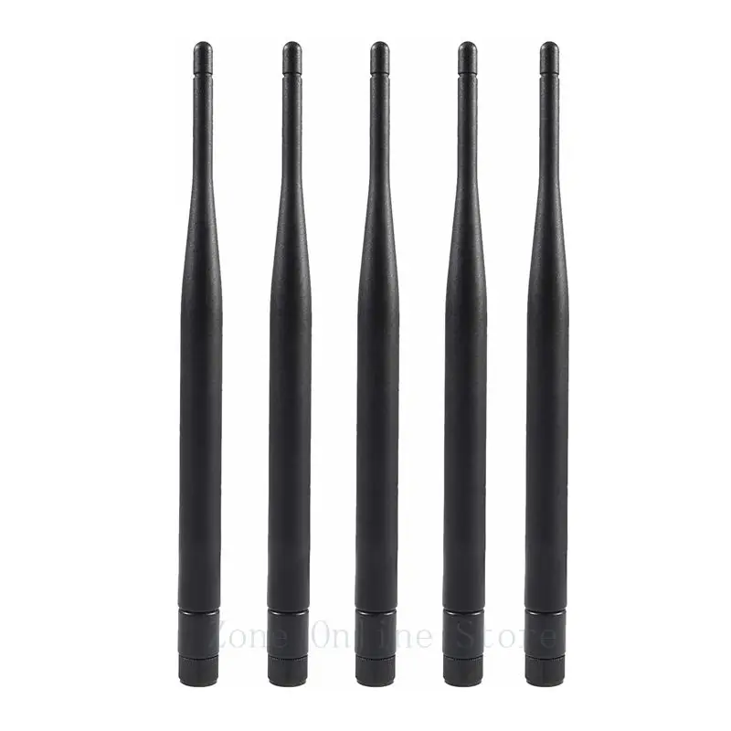 5pcs Female WiFi Antenna 2.4GHz 5GHz 5.8GHz 6dBi WiFi Router Wireless Network Card USB Adapter Security IP Camera Video Monitor